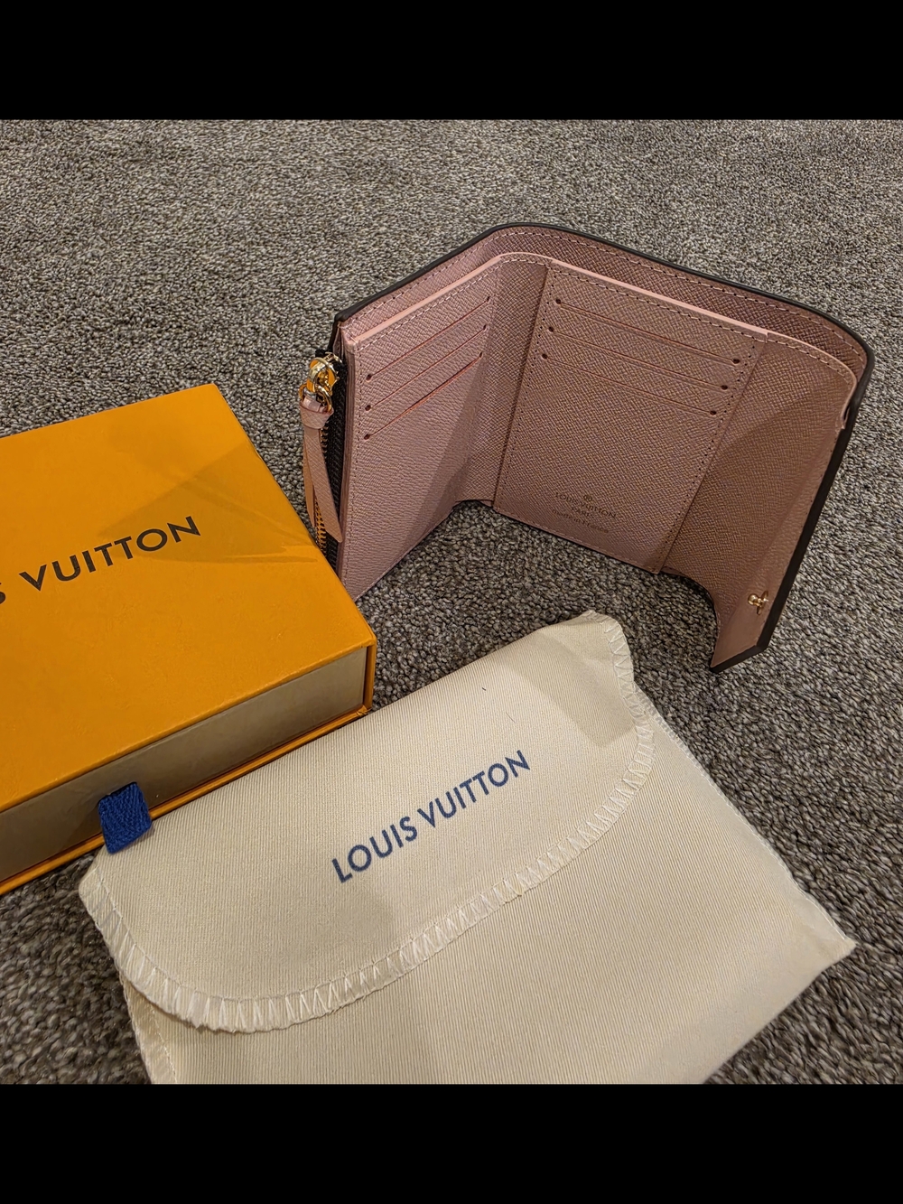 NEW Louis Vuitton Monogram Envelope Compact Wallet - Brown & Pink 🩷 - Picture 4 of 4